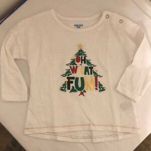 Lightning Bug Christmas Tree Tee White 18mo
